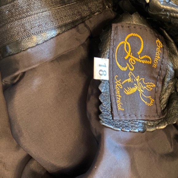 EUC Vintage Authentic Leather Jez Montreal Skirt - Picture 3 of 4